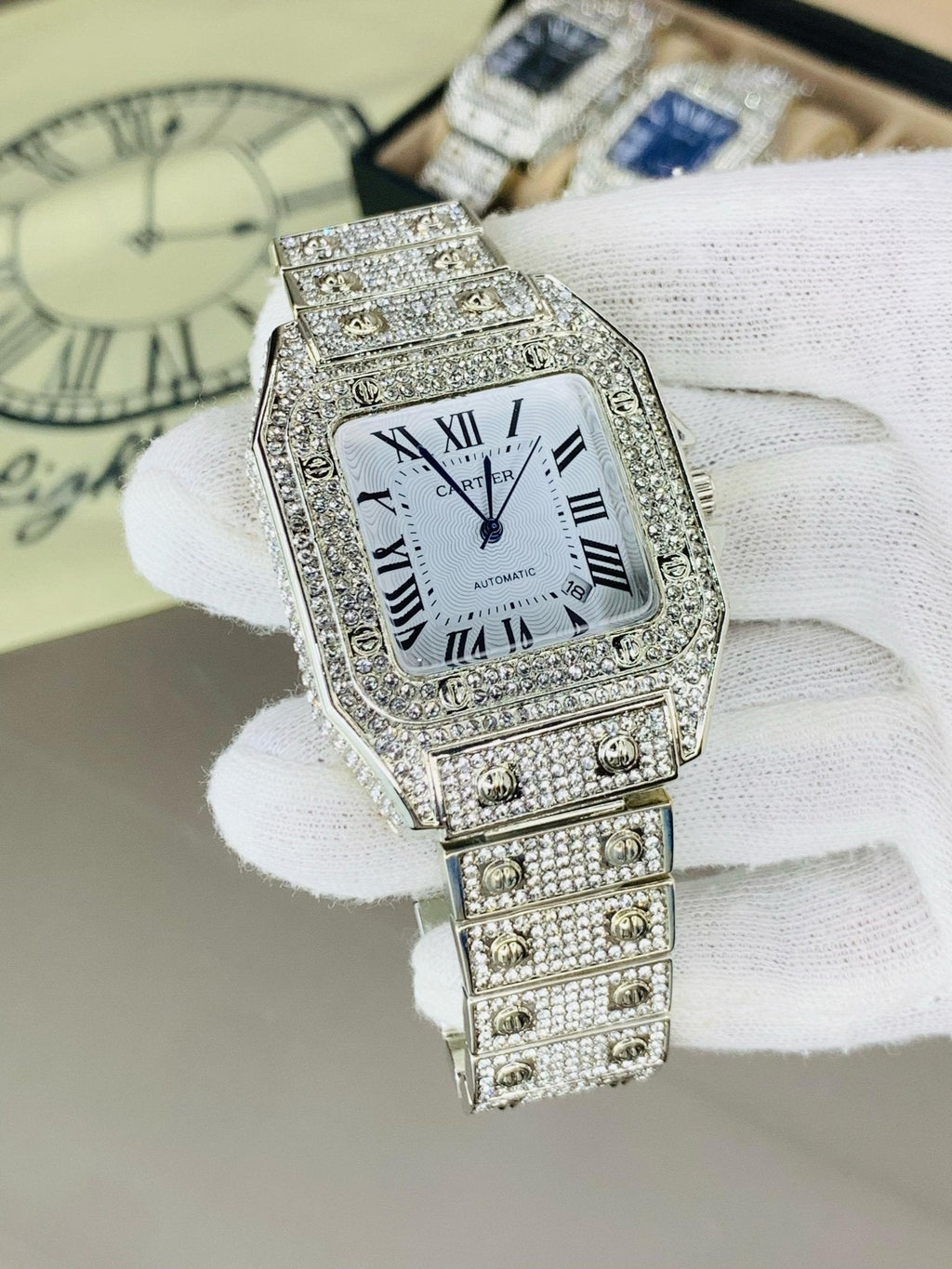 C@rtier Iced Dial (white) - RIGHT TIME