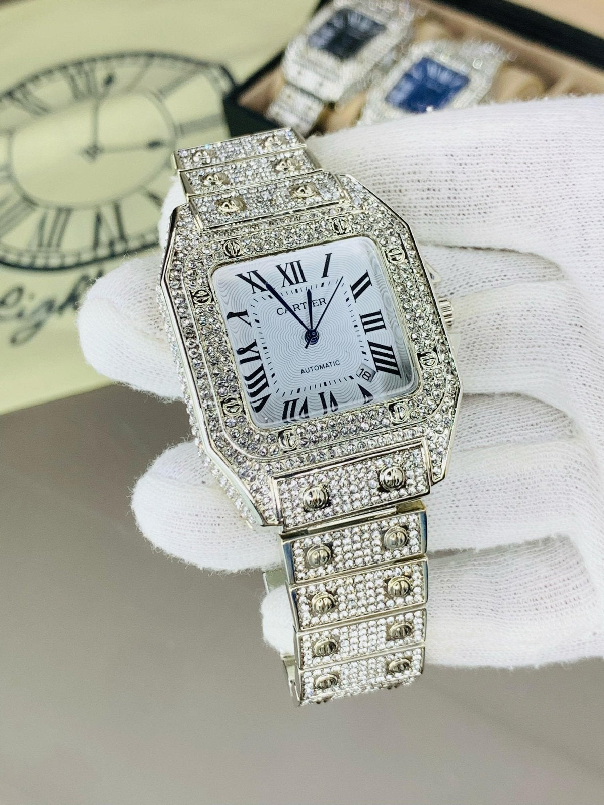 C@rtier Iced Dial (white) - RIGHT TIME