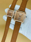 Couple Watch Alpha Brown Gold(Best For Wedding, Anniversary, Engagement Gifts.) - RIGHT TIME