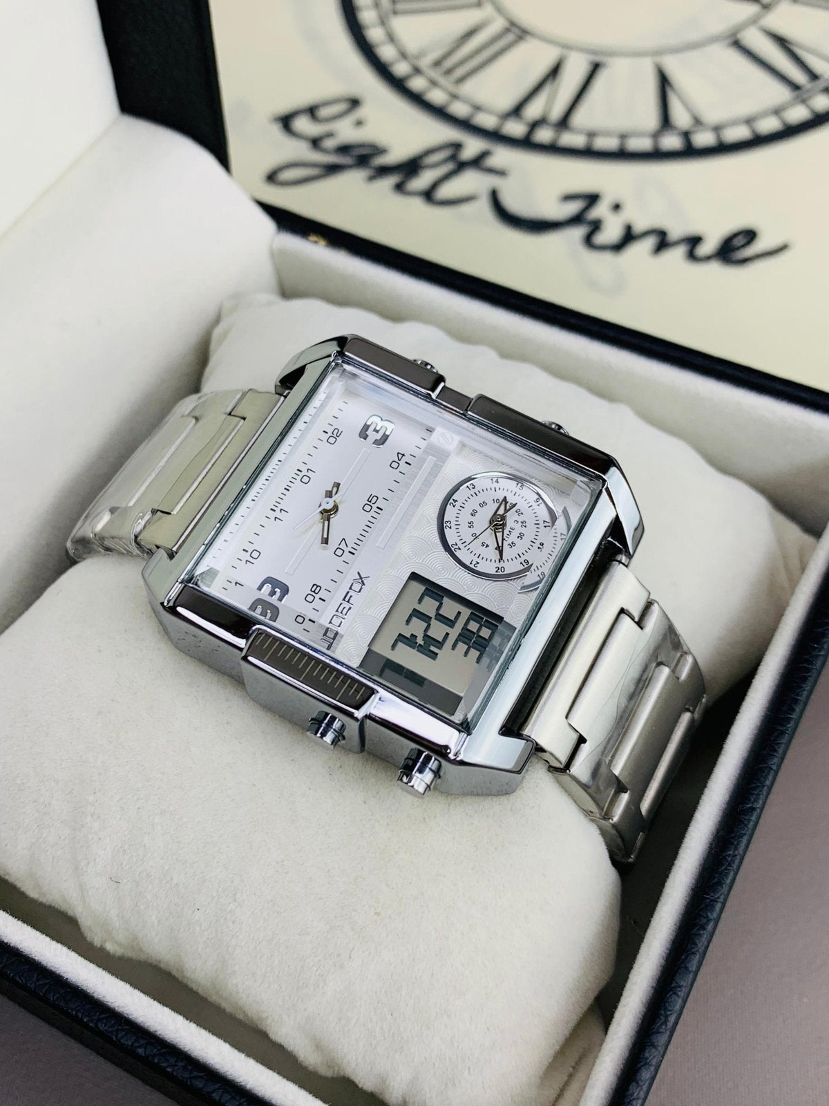 Original Skmei Triple Times Men’s Watch – 3 Time Display, 12/24Hr Format, Alarm, Day - Date - Month, Full Steel Body with 1 Year Warranty - RIGHT TIME