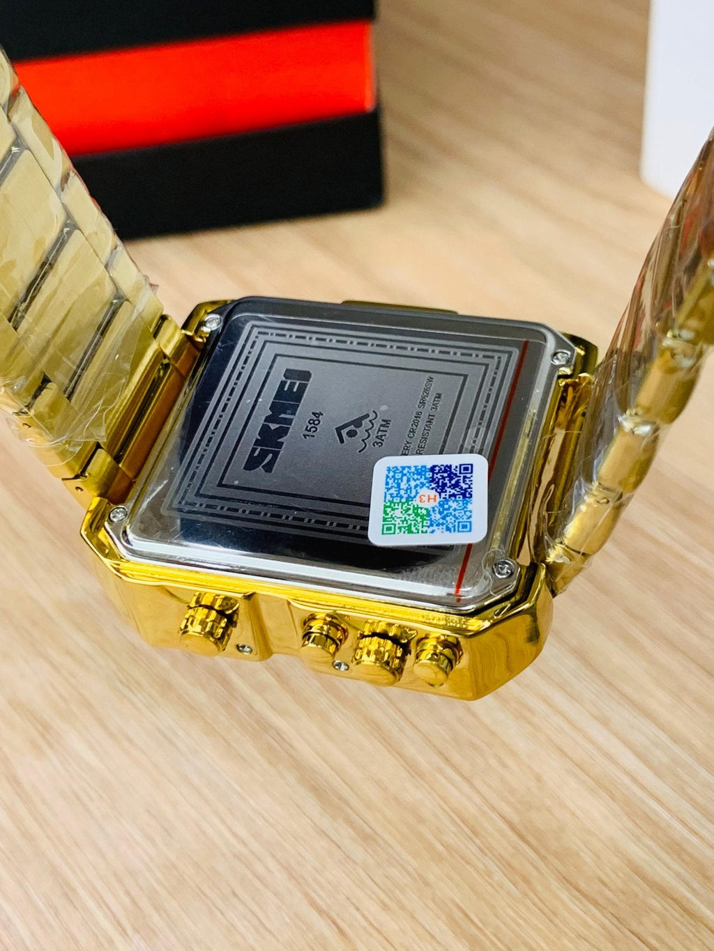 Original Skmei Triple Times Men’s Watch – 3 Time Display, 12/24Hr Format, Alarm, Day - Date - Month, Full Steel Body with 1 Year Warranty - RIGHT TIME