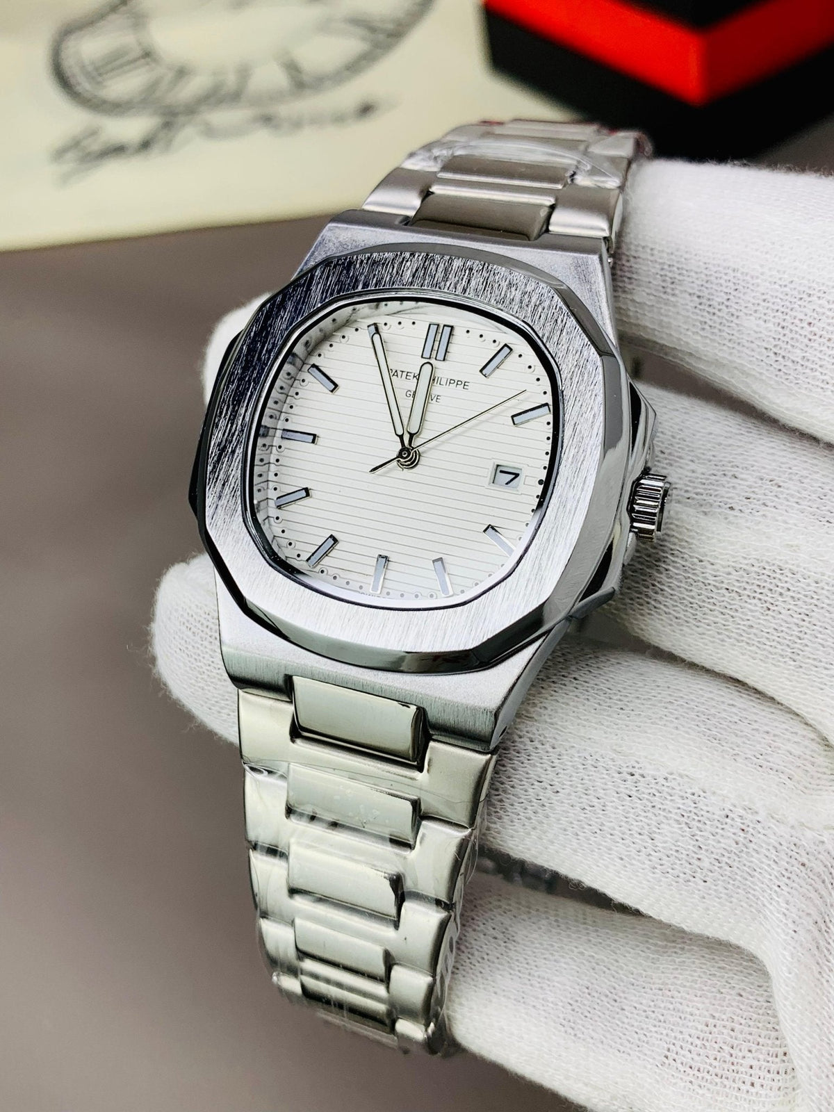 PP Nautilus| Silver White - RIGHT TIME